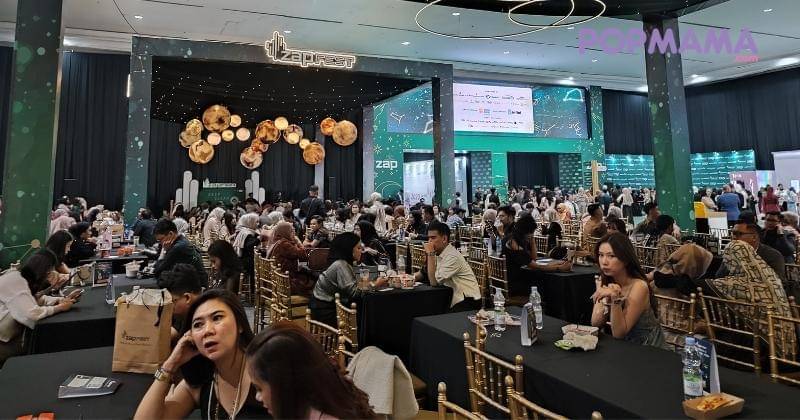 Potret ruang makan pameran ZAP Fest 2024, Jum'at (23/8/2024), di JCC Senayan, Jakarta Pusat. - Popmama.com/Erenzwei Ernawan